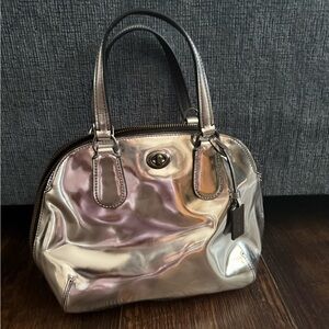 New coach small silver bag. Very cute, never used